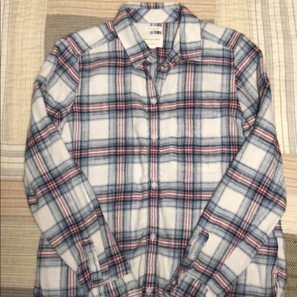 American Eagle flannel button up shirt.